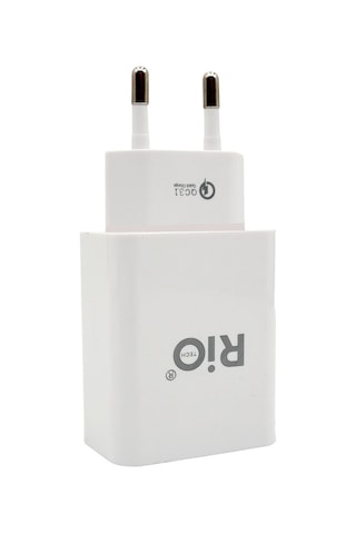 Rio Tech R10 18w Hızlı Usb Şarj Adaptörü Ve Kablosu 3.1a