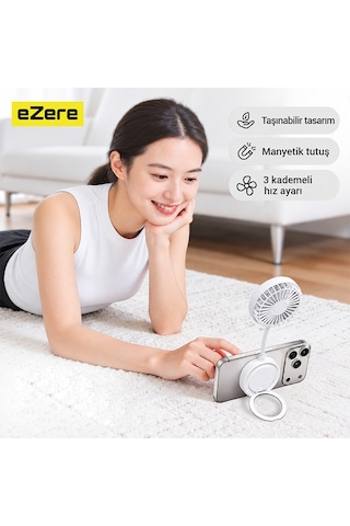 Ezere Flexcool Magsafe Manyetik Telefon Fanı Taşınabilir Mini Vantilatör