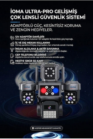 4 Kameralı Wifi - Maxı Scan Pro - Çakarlı - 64 Kanal Vms Kablosuz Kamera