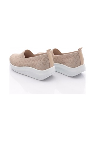 Dgn 4510 Kadin Comfort Ayakkabi Bej Simli