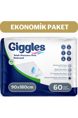 Giggles 90 x180 Yatak Koruyucu Örtü 2 x 30 Adet