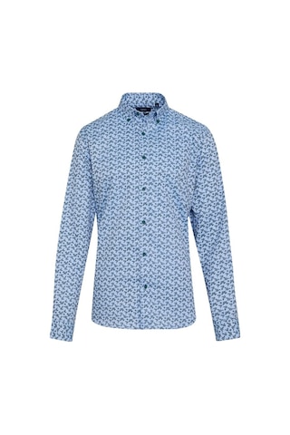 Hatemoğlu Mavi Desenli Modern Fit Pamuklu Gömlek Mavi (529974876) Mavi