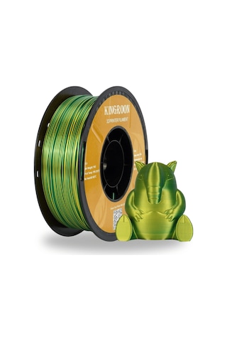 Çift Renkli Silk Pla 1.75 Mm 1kg Sarı Yeşil - Bukalemun Etkili Parlak Yüzey