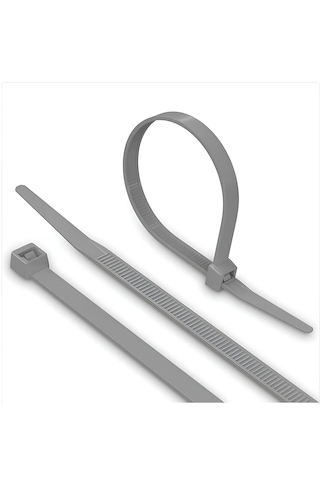 Gri Plastik Kablo Bağı Plastik Kelepçe 4,8mmx38cm 100 Adet