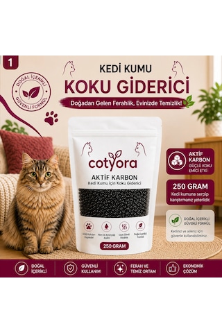 Active Carbon Kedi Kumu Koku Giderici 500 Gr Kedi Kumu İçin Aktif Karbonlu Koku Hapsedici