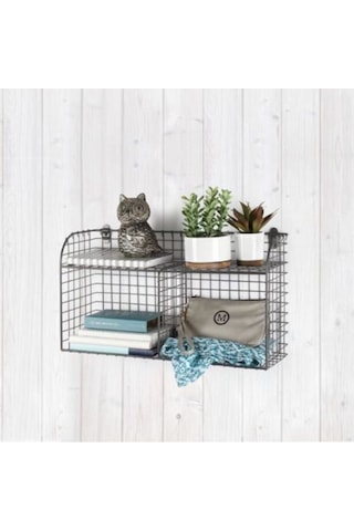 Metal Banyo Mutfak Duvar Rafı Wd107 Siyah