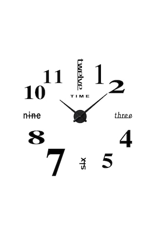 Yaleker 3d Akrilik Dıy Sessiz Duvar Saati, Modern Dekor, Ev Ofis Kullanıma Uygun, Kolay Kurulum, 70-120cm Boyut Ayarlı Çok Renki