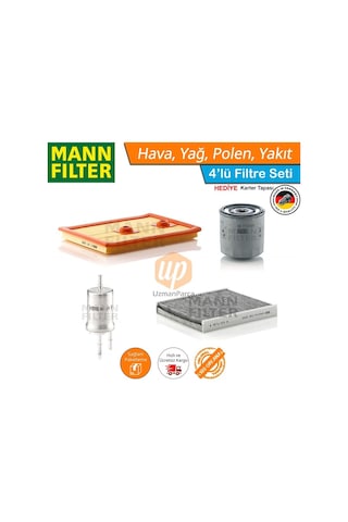 Vw Polo 1.2 Tsı Benzinli Mann Filtre Bakım Seti 2014-2017 (368311723)