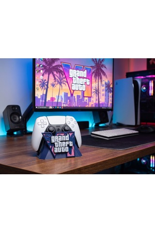 Omni Gta 6 Temalı Ps5 Kol Standı - Özel Tasarım Gta 6 Kontrolcü Standı, Playstation 5 Oyuncu Aksesuarı Konsol Standı Ve Tutucu Lacivert