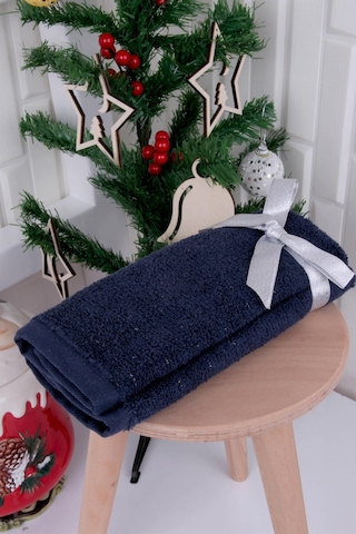 Baveno %100 Pamuk 2'li Nakışlı Yılbaşı 30 x 50 CM Happy New Year El - Misafir Havlu Seti Yeni Yıl