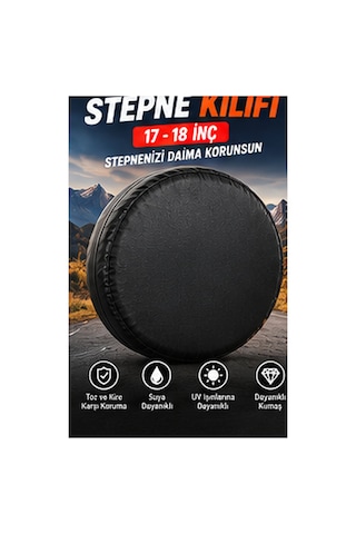 Trobus Jeep Cherokee / Liberty Kj 2002-2007 17-18 İnç Stepne Kılıfı Siyah