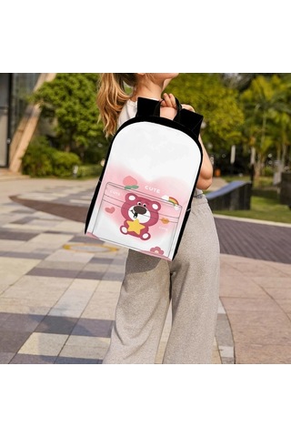 Trendooze Ve Siyah Siyah Sırt Seyahat, Organizasyon Kılıfı Kawaii Karikatür, İş, İle Gençler, Dizüstü Çoklu Çantası, Bölmeleri Bilgisayar Abd18 15.6 Dz Siyah