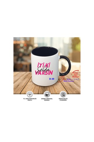 Kişiye Özel Siyah Kupa Bardak, Doğum Günü Hediyelik Tasarımlar D Serisi