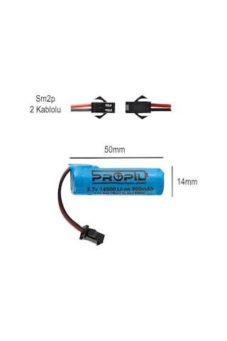 3.7v 14500 Lion 2 Adet Oyuncak Pili Ve Usb Şarj Cihazı