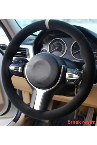 Vw Transporter T5 Dikmeli Direksiyon Kılıfı Alkantara Gri Yüzüklü