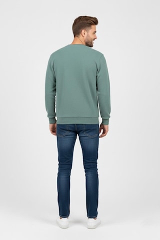 Baglan Erkek Büyük Beden Sıfır Yaka Selanik Sweatshirt Bgl-st04871 Açık Yeşil