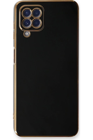 Gld-spt- Newface Samsung Uyumlu Galaxy A22 Kılıf Volet Silikon - Siyah