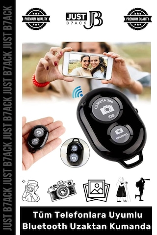 Uzaktankumanda Bluetooth Tüm Telefonlara Uyumlu Pilli Fotoğraf Video Selfie Uzaktan Kumanda
