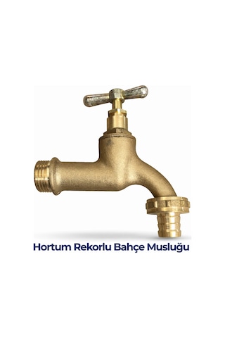 1/2 İnç Sarı Pirinç Musluk Bahçe Ve Dış Mekan İçin Hortum Rekorlu