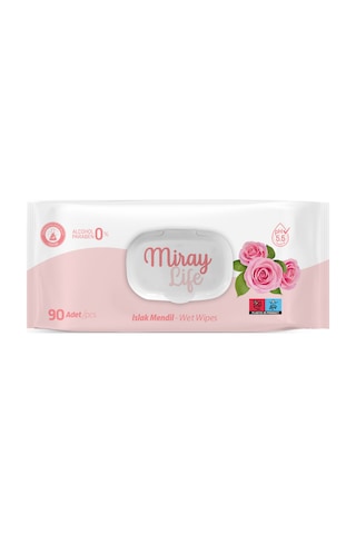 Miray Life Islak Mendil 90 Yaprak Gül 24 Lü 1 Koli