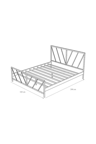 Metalia Gm 227 Gözde Çift Kişilik Karyola Beyaz 160X200