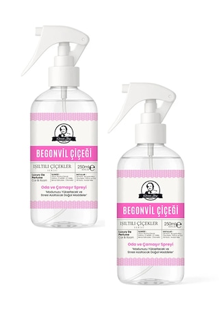Begonvil Çiçeği Parfümlü Oda Ve Çamaşır Spreyi Ortam Ve Araba Kokusu Spreyi 250ml X 2