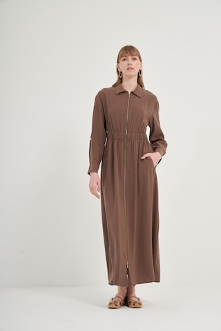 Ftz Modal Elbise Kahve 31033 Kahve