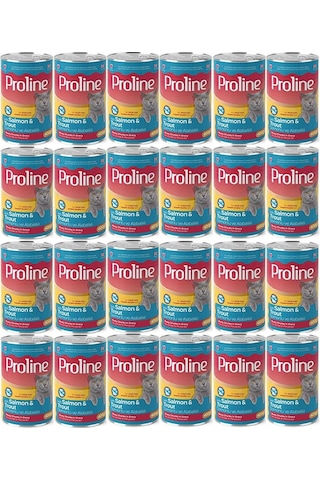 Pro Line Somonlu ve Alabalıklı Yetişkin Kedi Konservesi 24 x 400 G Pro Line Somonlu ve Alabalıklı Yetişkin Kedi Konservesi 24 x 400 G