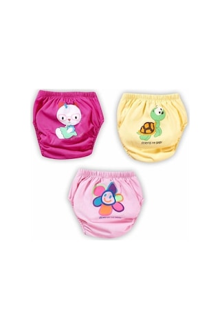 Desenli Desenli 3'lü Alıştırma Külodu 1-2-3 Yaş