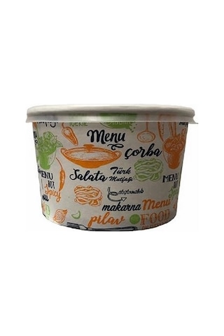Poppy Karton Çorba Kasesi ve Kapağı 20 x 25'li