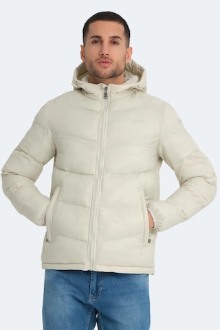 Slazenger World In Erkek Puffer Şişme Mont Kırık Beyaz Kırık Beyaz