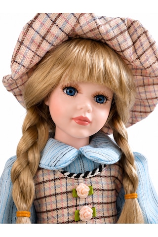 Premium 35 Cm Elbiseli Porselen Bebek Biblosu Dekoratif Vintage Kız Biblo Ev Salon Dekoru -