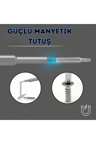 Büro Ev Ofis Atölye Tamirci Takım Çantası İçin 24 Uçlu Mıknatıslı Tornavida Seti