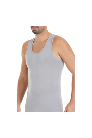 Yıldız Çamaşır Erkek Bambu Sporcu Likralı Atlet 490-491-492 - 3 Adet Gri
