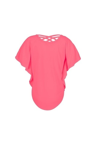 Brz Kids Sim Baskılı Neon Pembe Kız Çocuk Yarasa Kollu T-Shirt. Pembe