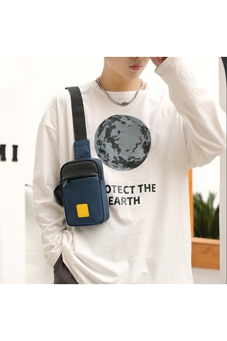 Youtek Erkek Nylon Casual Çapraz Çanta - Koyu Mavi, Hafif Ve Fonksiyonel, 19x13x4cm Koyu Mavi