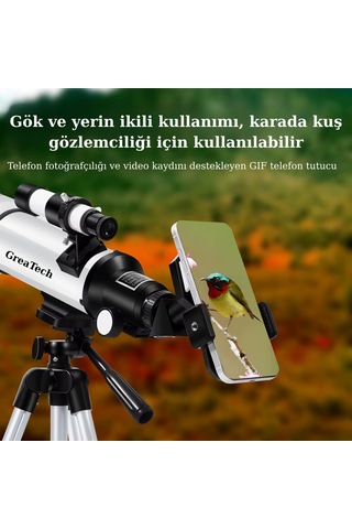 Greatech F400x70 Profesyonel Astronomik Uzay-doğa Gözlem Teleskobu 333x Eğitici-öğretici Yüksek Çözünürlüklü