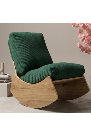 Comfort Sallanır Koltuk Tv Koltuğu Sallanan Berjer Sandalye Zümrüt Yeşili