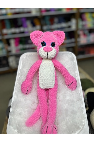 Amigurami Pembe Panter Uyku Arkadaşı 046 - Pembe
