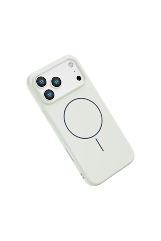 Joko - 858 - Apple iPhone Uyumlu 17 Pro Jully Magsafe Kapak - Spt-gld - - Beyaz
