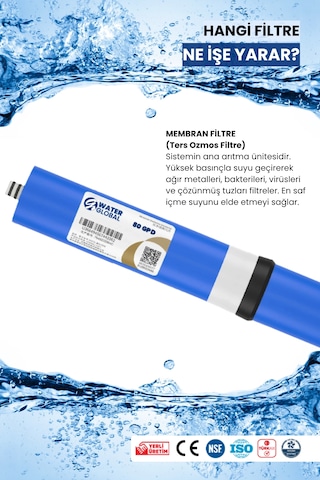 Su Arıtma Cihazı 8lt Kapalı Kasa 5 Filtreli Ro Sistem Ters Ozmoz Siyah Üreticiden Water Global Su Arıtma Cihazı