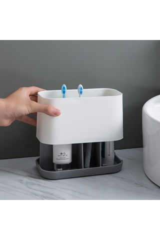 Moveevo Banyo Taşınabilir Diş Fırçası Ve Macun Saklama Kutusu - 78'li Paket, Kaymazsız, Bölmeli, Temizliği Kolay, Uzunluk Tasarrufu Diğer