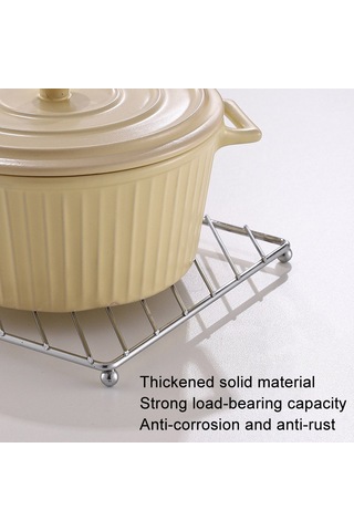 Sones Kare Paslanmaz Çelik Galvaniz Mutfak Kalınlaştırılmış Tencere Rafı Ev Isı Yalıtım Matı Haşlanma Önleyici Bulaşık Matı Diğer