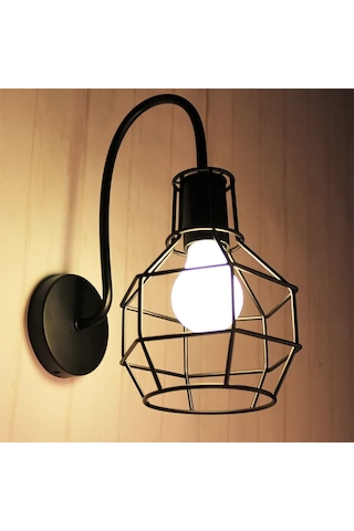 Kafesli Tarz Aplik Siyah
