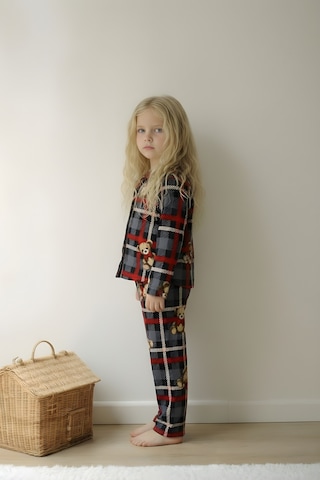 Esila Kids Çocuk Pijama Takımı Uzun Kollu Süet Örme Kumaş Bordo