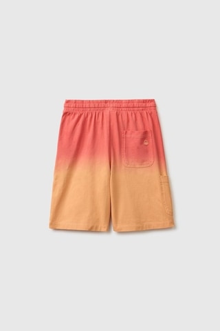 United Colors Of Benetton Erkek Çocuk Kırmızı Mix Arka Cebi Logo Detaylı Beli İpli Bermuda Şort 6-14 Yaş -2855
