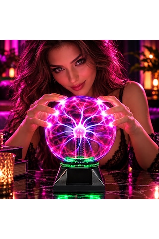 Vıp Yüksek Kalite Tesla Plasma Light Küre Plazma Küre Nostalji Cadı Küresi Neonlu Küre Gece Lambası Renkli