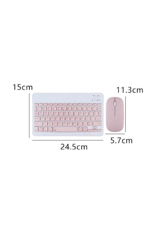 Samsung Galaxy Tab A11 Sm-x133 8.7'' Uyumlu Kılıf Bluetooth Klavye Dokunmatik Kalem Kılıf