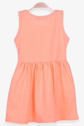 Breeze Kız Çocuk Elbise Ananas Desenli 1.5-5 Yaş, Neon Turuncu