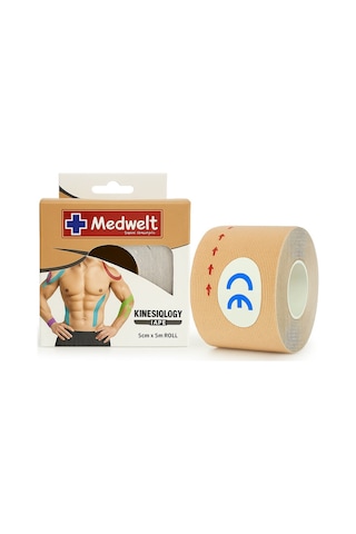 Medwelt Kinezyoloji Bandı 5cm X 5m Kinesiology Tape Spor Destek Bandı Elastik Kas Ve Eklem Bandı